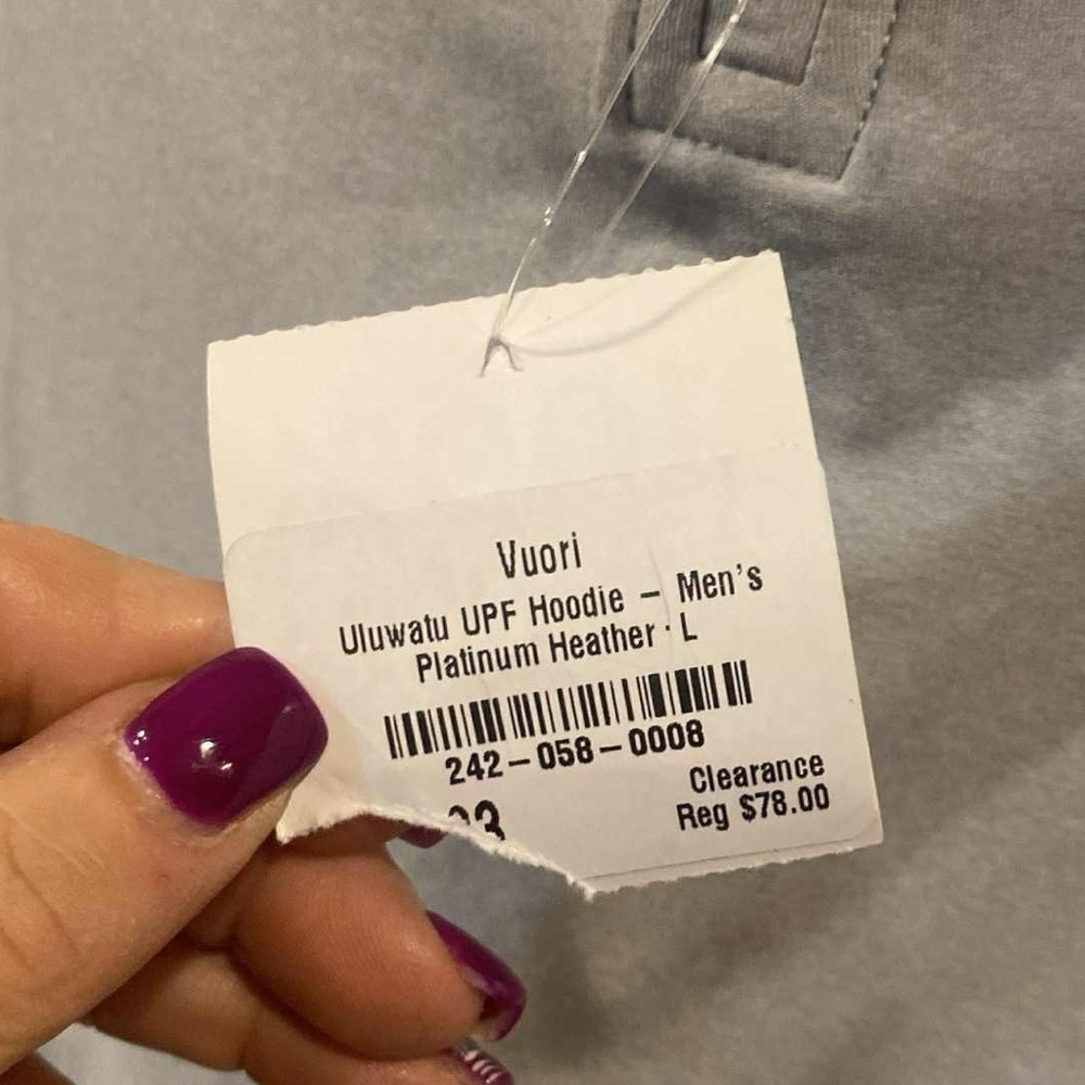 NWT Vuori men’s pullover PLATINUM HEATHER Size L - Picture 5 of 5